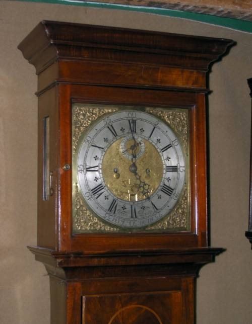 fig 1. 18th Cent Mahogany 8 Day Longcase Clock